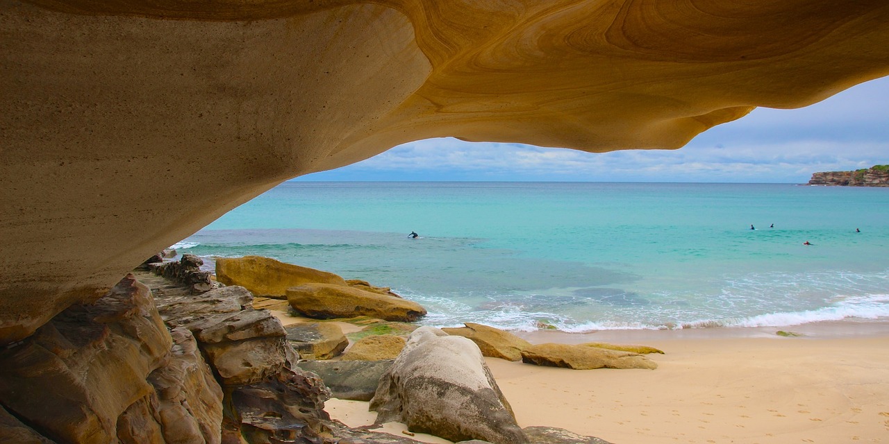 View of the beach Sydney